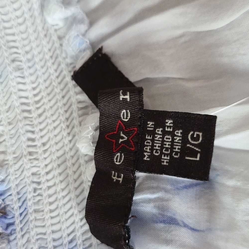 NWT fever beautiful batik top with embroidery,  L - Picture 13 of 16